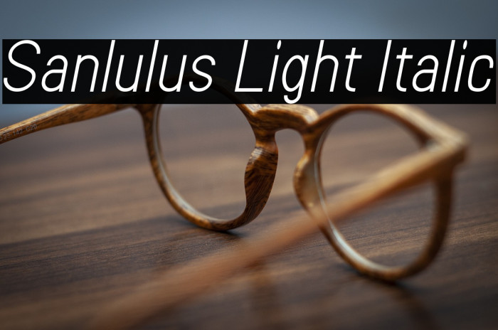 Sanlulus Light Italic Example 1