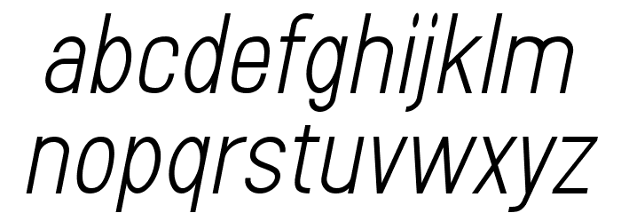 Sanlulus Light Italic Font LOWERCASE