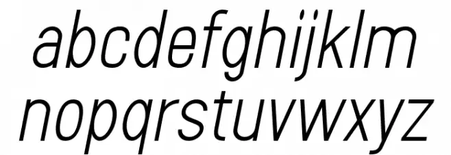 Sanlulus Light Italic 字体 小写