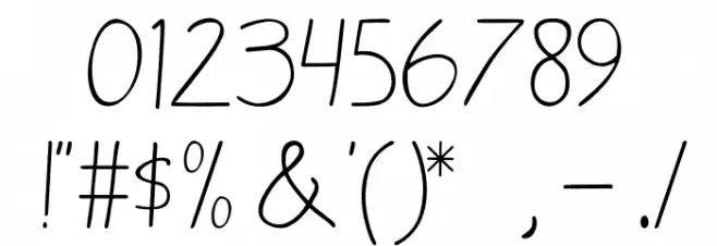 Sannisa Font OTHER CHARS