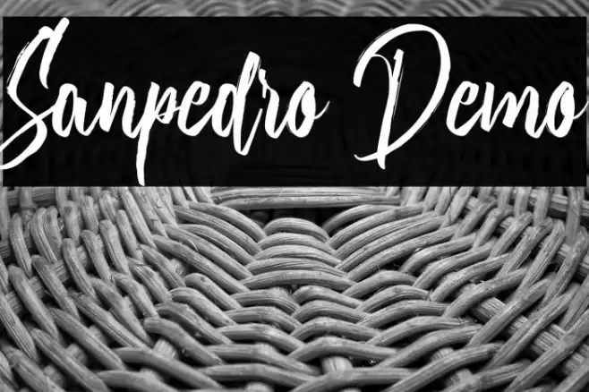 Sanpedro Demo Font examples