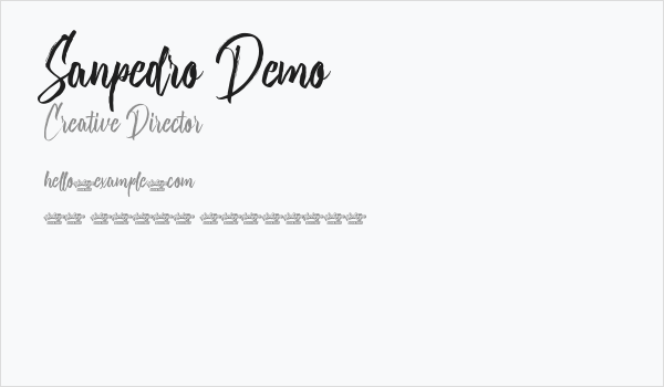 Sanpedro Demo Business Card