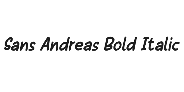 Sans Andreas Bold Italic Logo