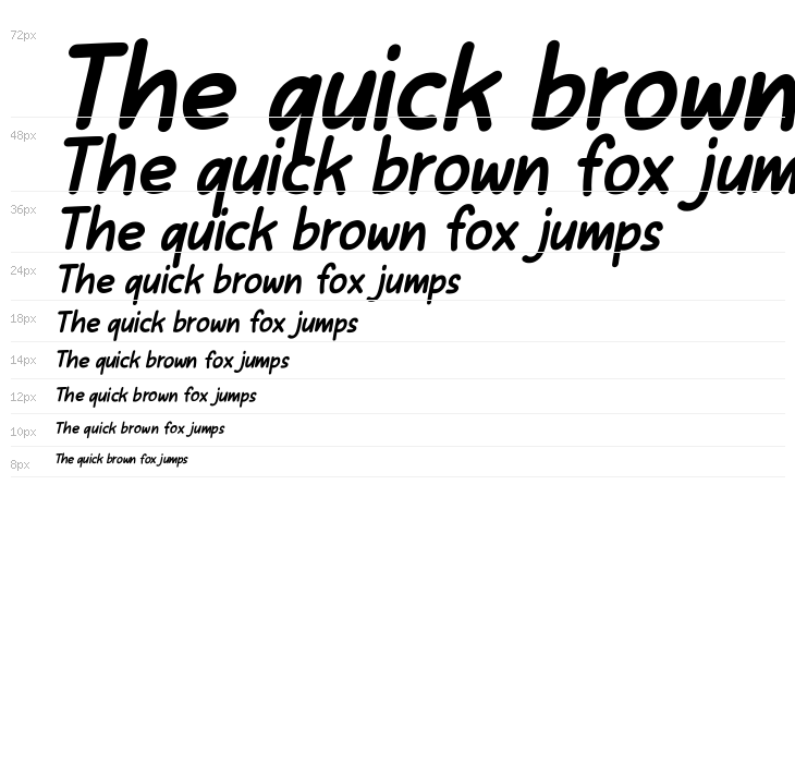 Sans Andreas Bold Italic Waterfall