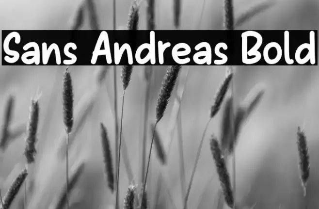 Sans Andreas Bold Font examples