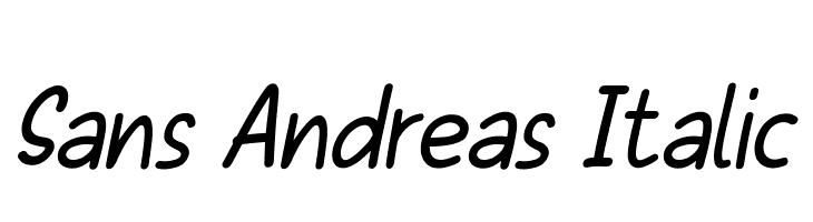 Sans Andreas Italic  Free Fonts Download