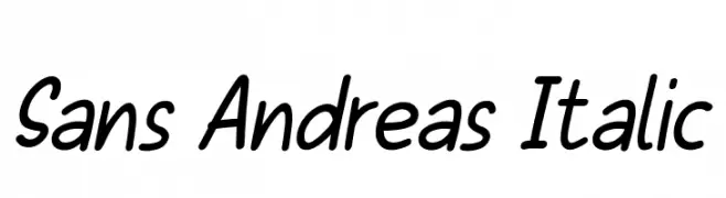 Sans Andreas Italic  font caratteri gratis
