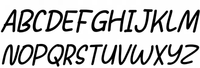 Sans Andreas Italic フォント 大文字