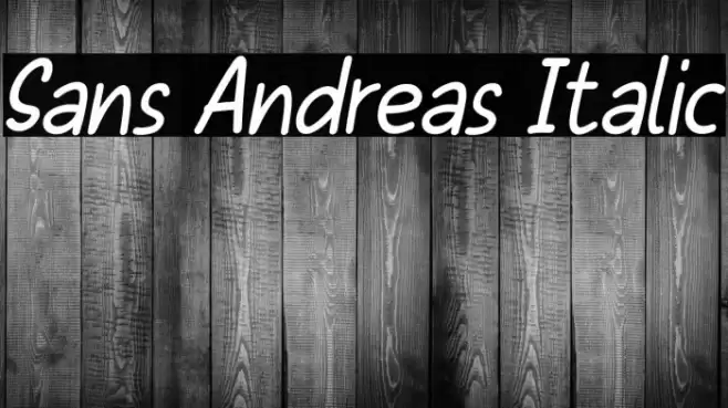 Sans Andreas Italic Font examples