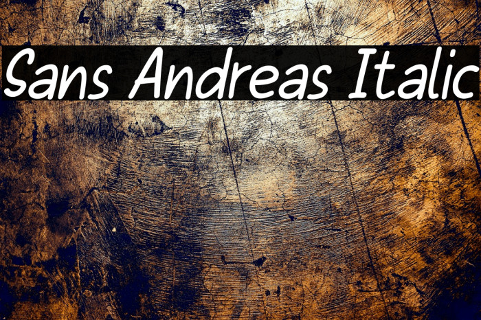Sans Andreas Italic Example 2