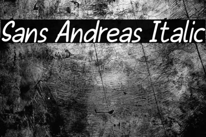 Sans Andreas Italic Font examples