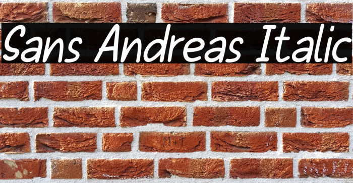 Sans Andreas Italic Example 3