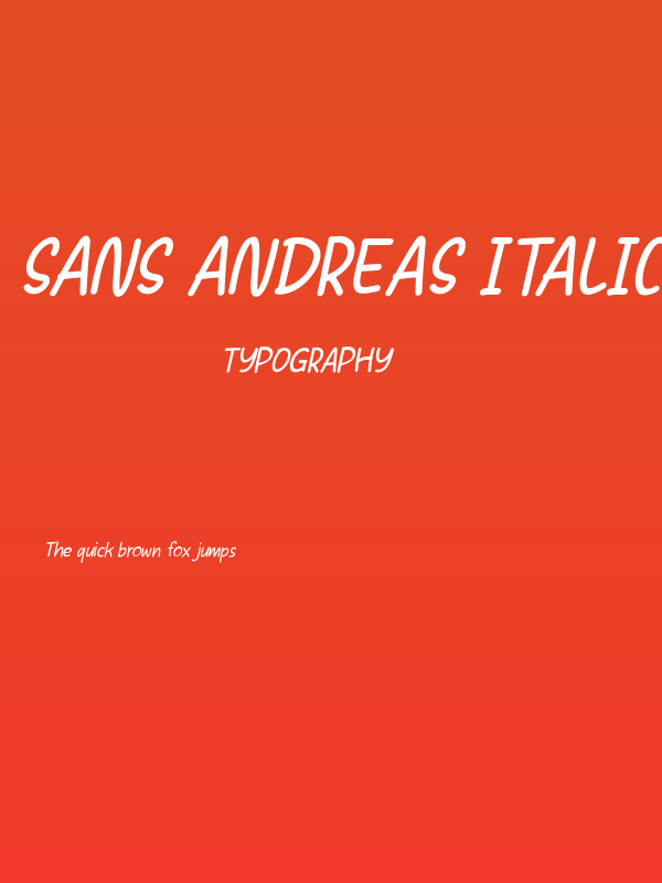 Sans Andreas Italic Poster