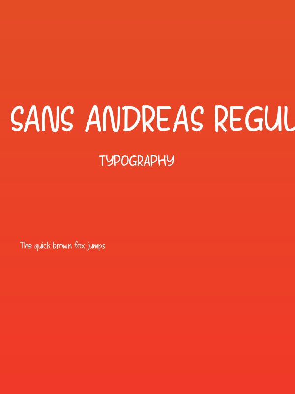 Sans Andreas Regular Poster