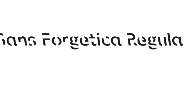 Sans Forgetica Regular Logo