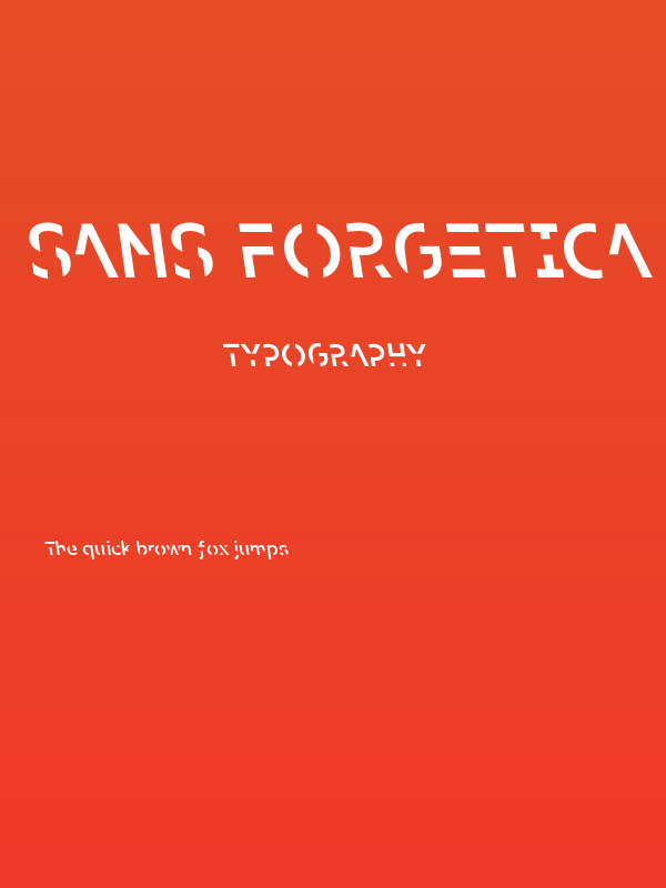 Sans Forgetica Regular Poster