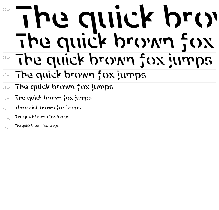 Sans Forgetica Regular Waterfall