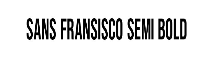 Sans Fransisco Semi Bold  font caratteri gratis