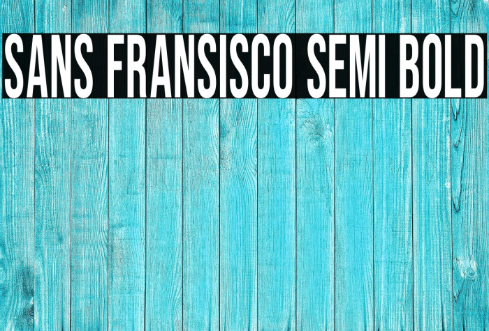 Sans Fransisco Semi Bold Example 1