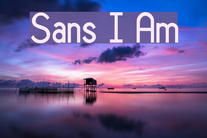 Sans I Am Font examples