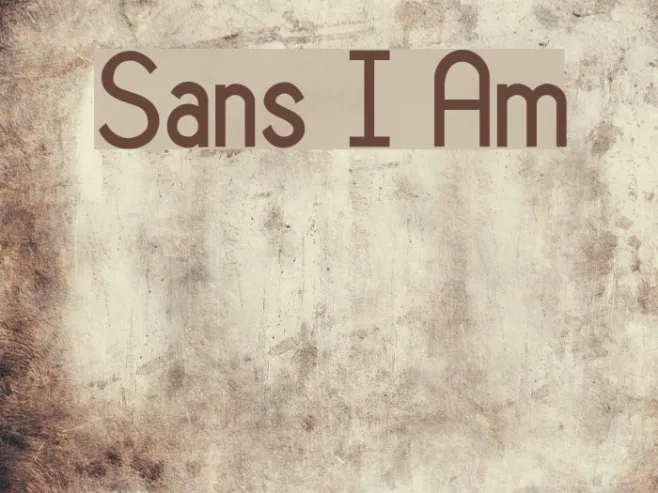 Sans I Am Example 3