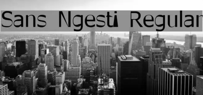 Sans Ngesti Regular Font examples