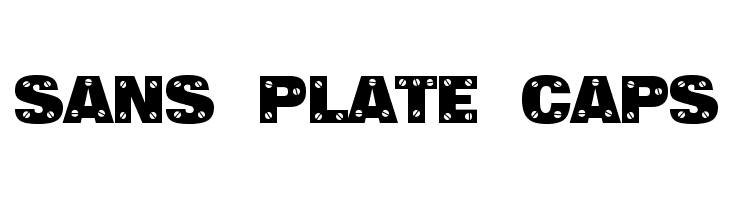 Sans Plate Caps Font