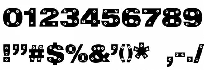 Sans Plate Caps Font OTHER CHARS