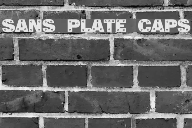 Sans Plate Caps Font examples