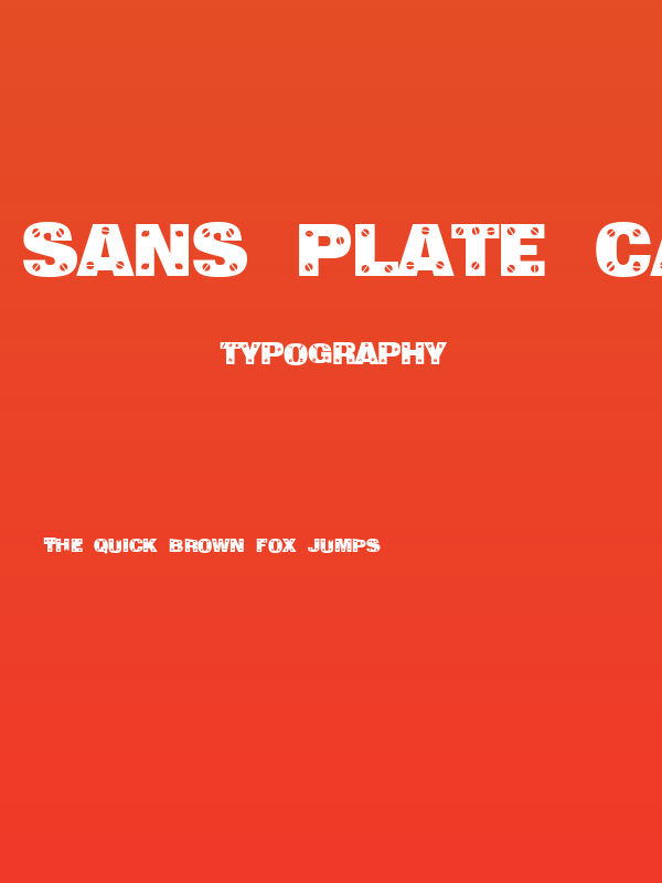 Sans Plate Caps Poster
