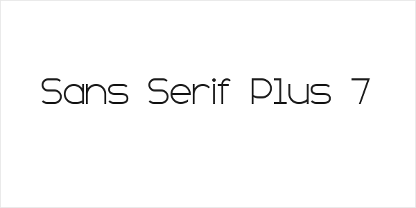 Sans Serif Plus 7 Logo