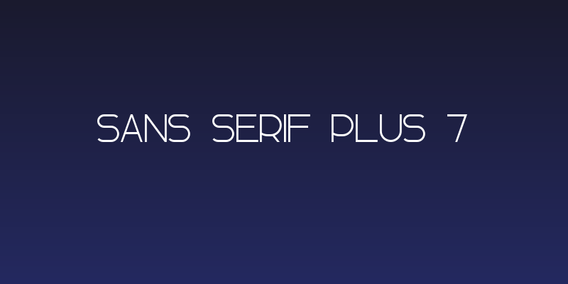 Sans Serif Plus 7 Social Header