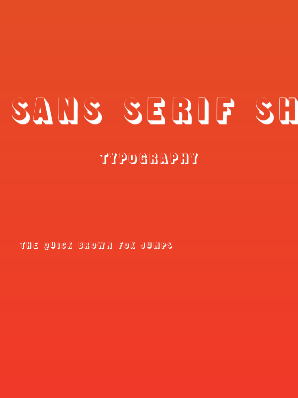 Sans Serif Shaded Poster
