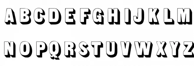Sans Serif Shaded Font LOWERCASE