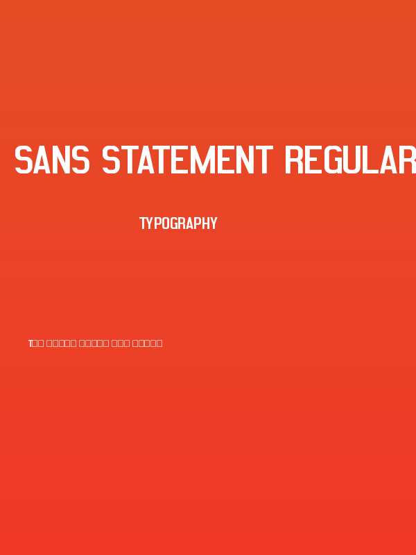 Sans Statement Regular Poster
