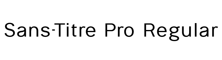 Sans-Titre Pro Regular  font caratteri gratis