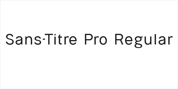 Sans-Titre Pro Regular Logo