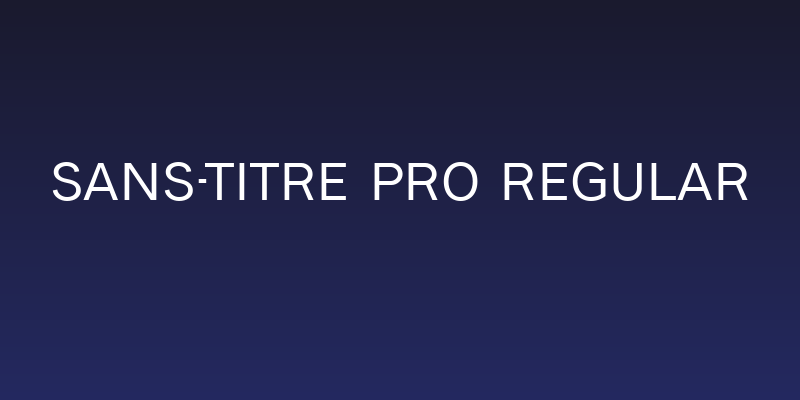 Sans-Titre Pro Regular Social Header