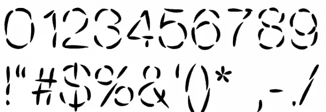 Sans couture Font OTHER CHARS