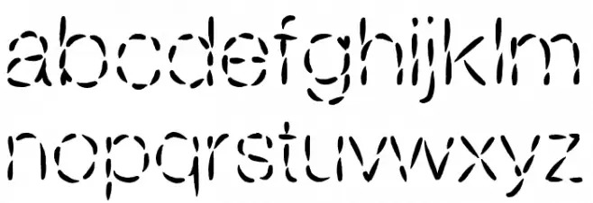 Sans couture Font LOWERCASE