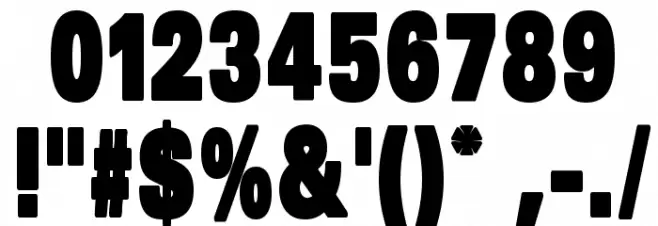 SansBlackSmall Font OTHER CHARS