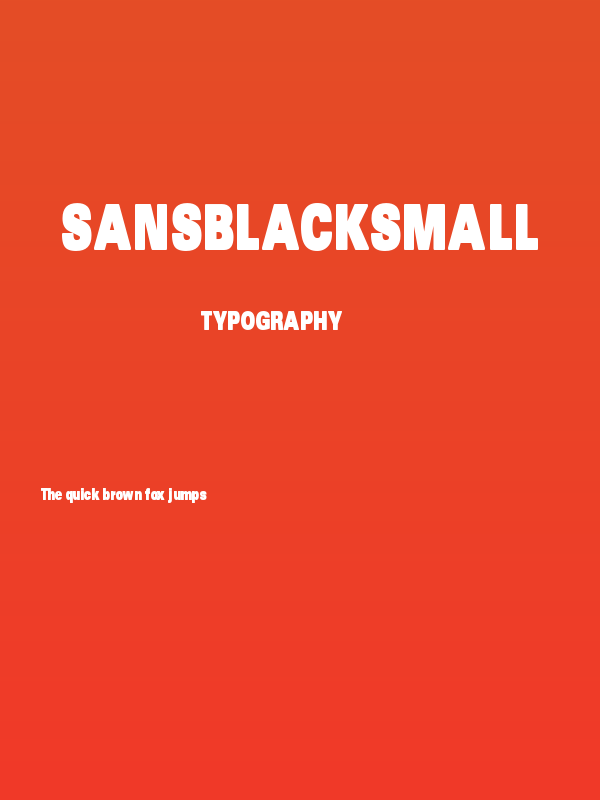 SansBlackSmall Poster