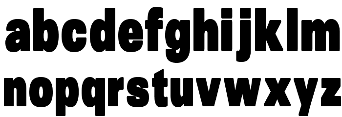 SansBlackSmall Font LOWERCASE