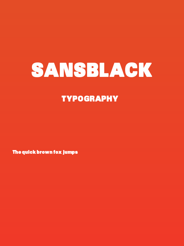 SansBlack Poster