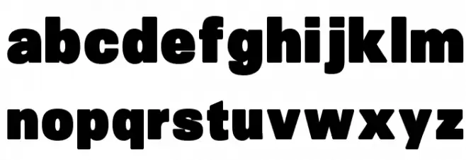 SansBlack Schriftart Kleinbuchstaben
