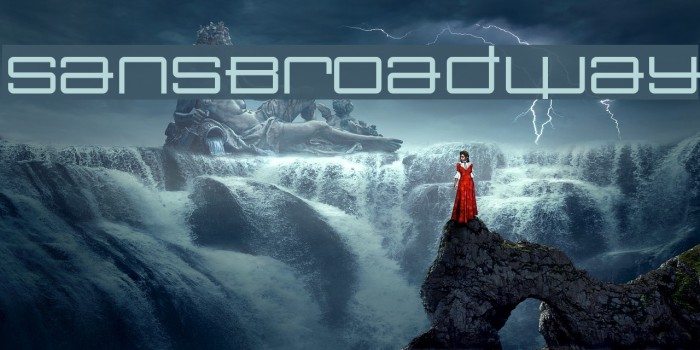 SansBroadway Font examples
