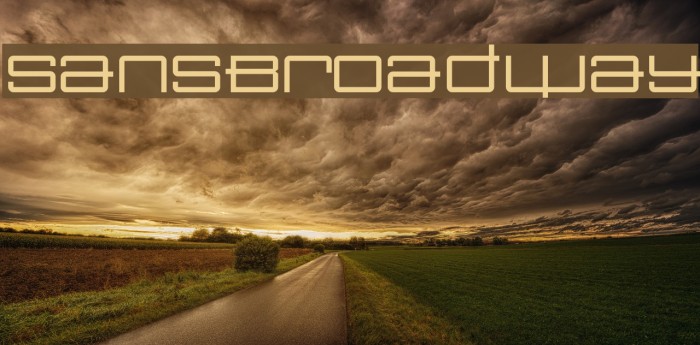 SansBroadway Font examples