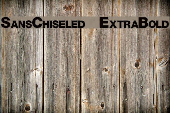 SansChiseled ExtraBold Font examples