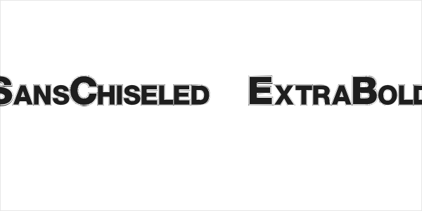 SansChiseled ExtraBold Logo