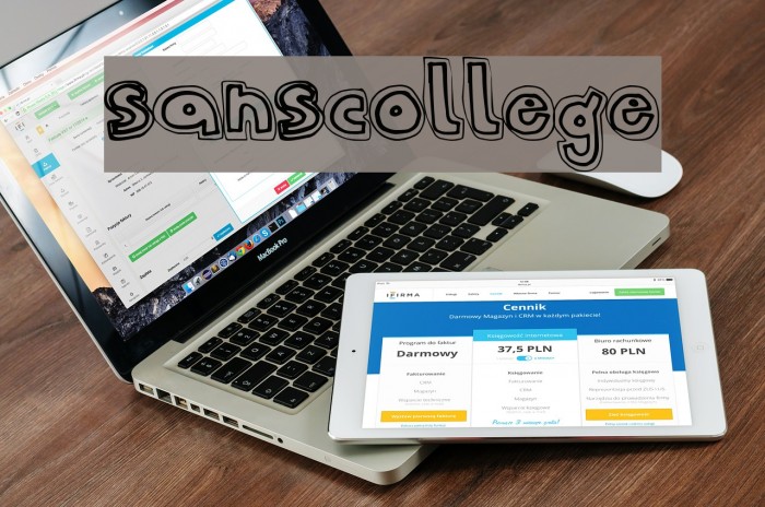 SansCollege Font examples